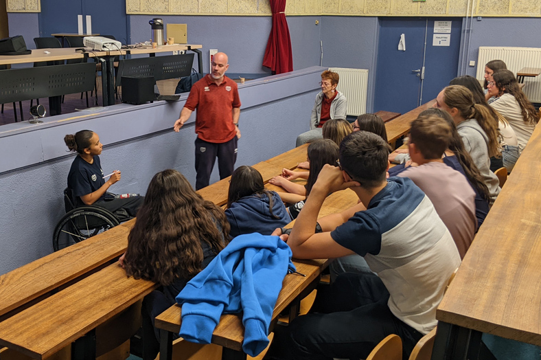 Journée autour de l'handisport avec la JDA Dijon Basket Fauteuil